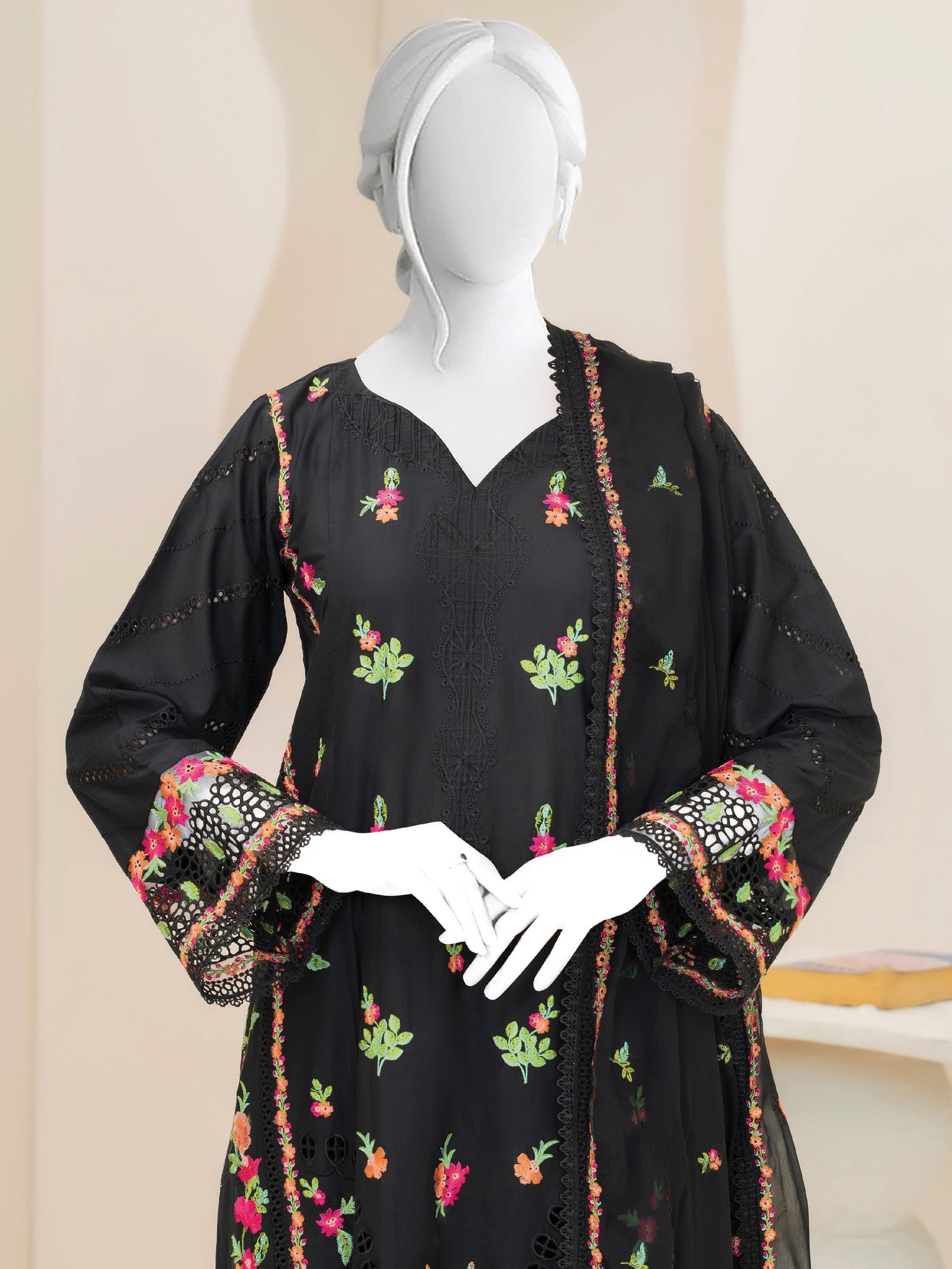 Embroidered Lawn Stitched 3-Pc
