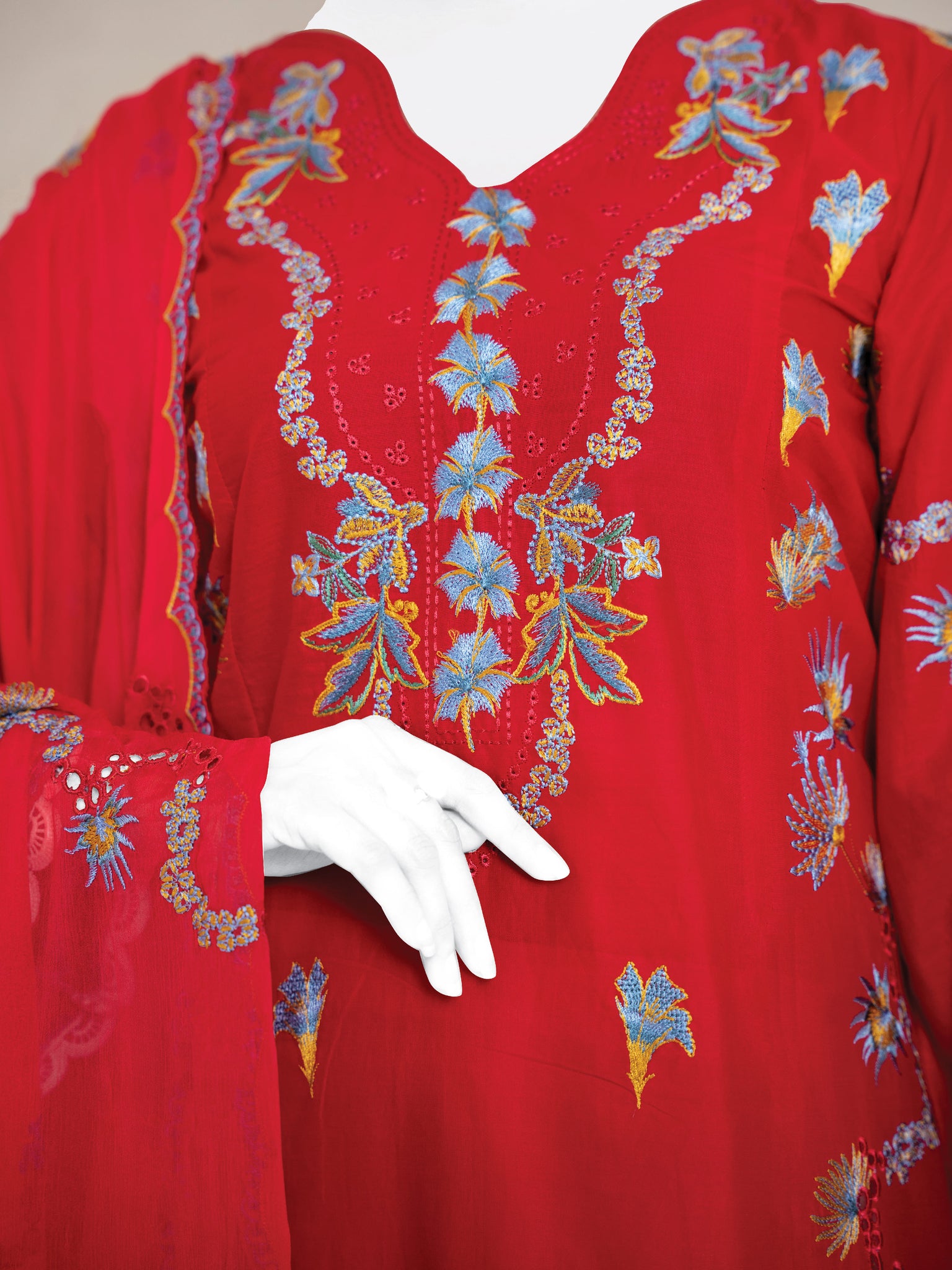 Embroidered Lawn Stitched 3-Pc