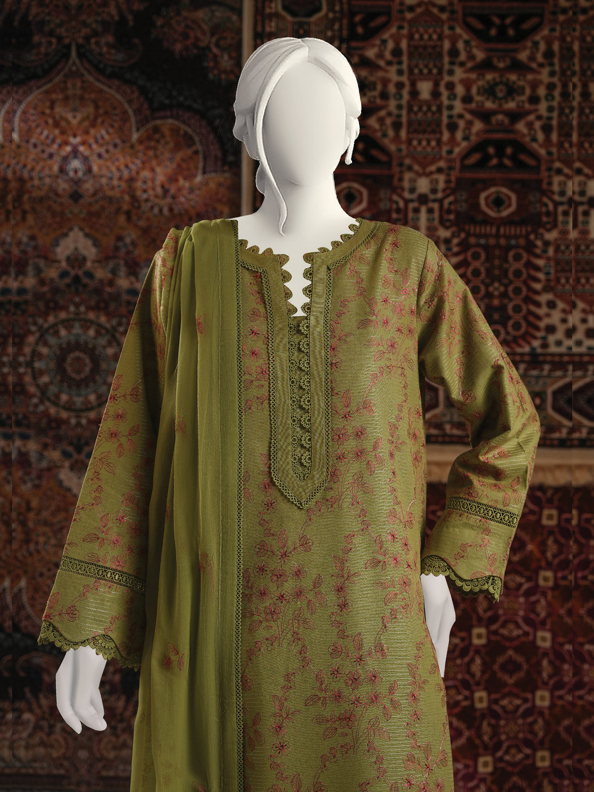 Embroidered Karandi