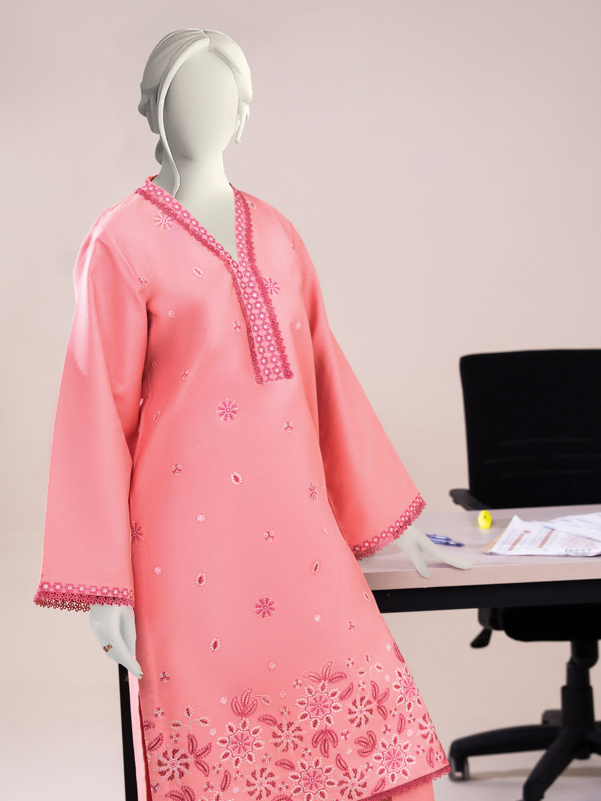 Embroidered Khaddar | Stitched