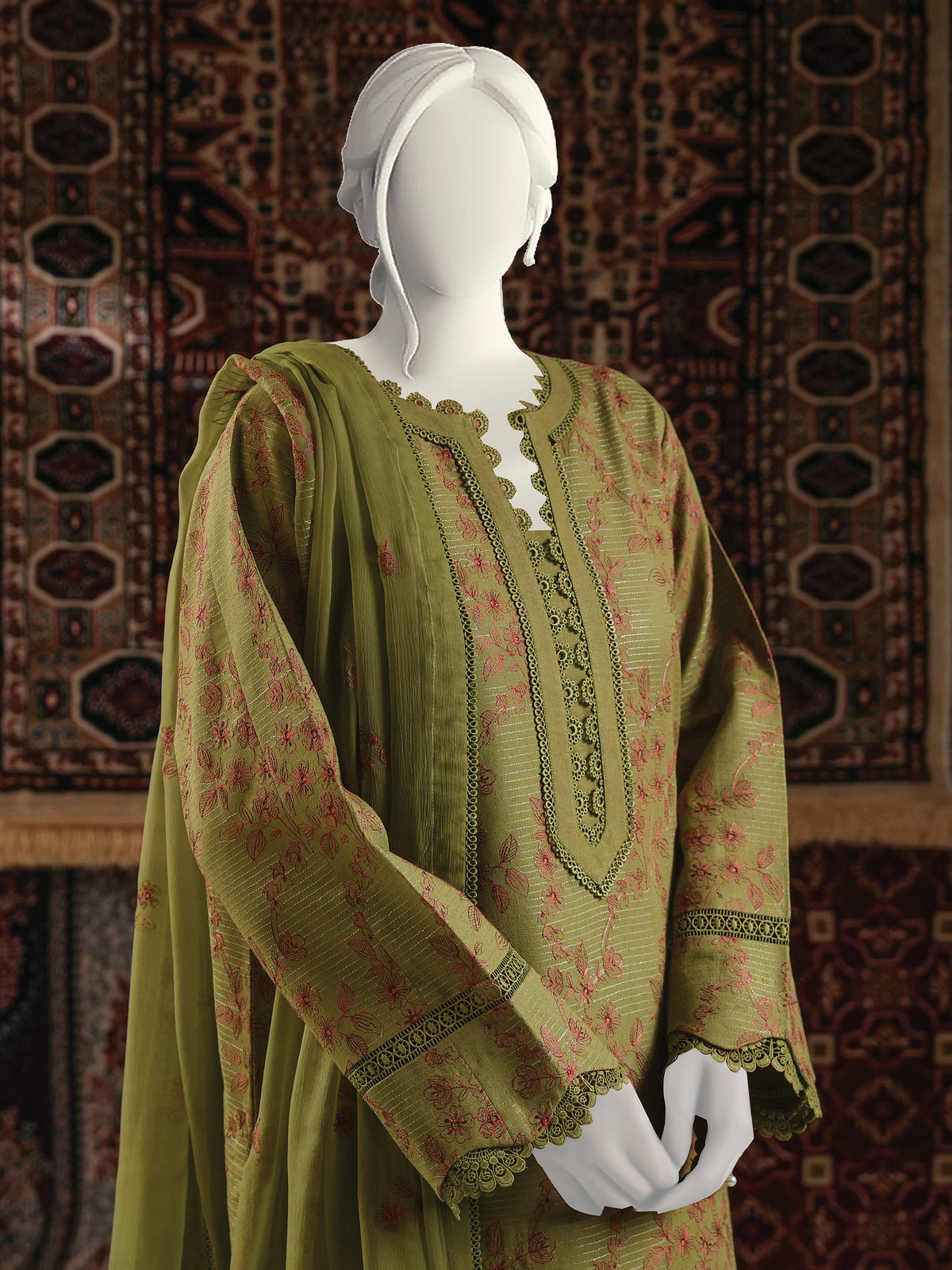 Embroidered Karandi