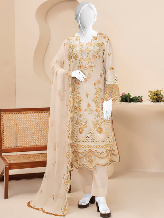 Embroidered Lawn Stitched 3-Pc