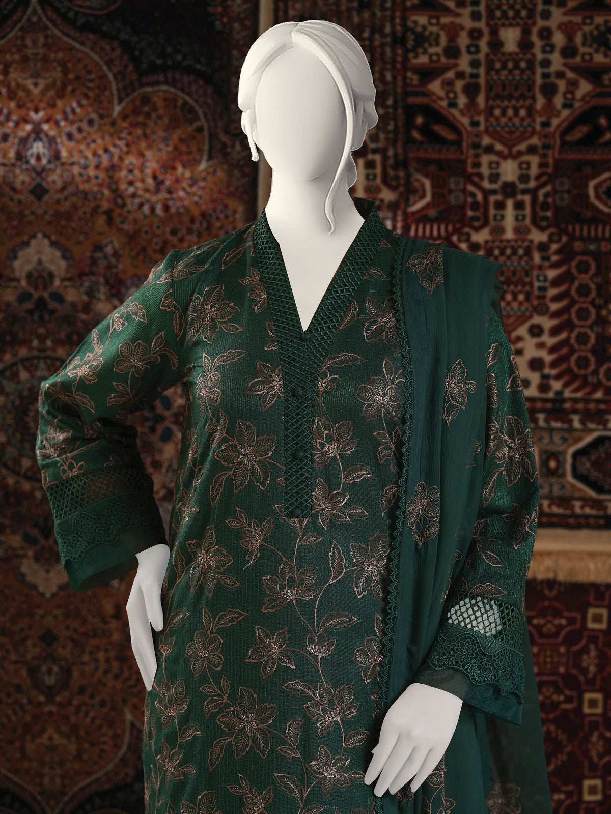 Embroidered Karandi
