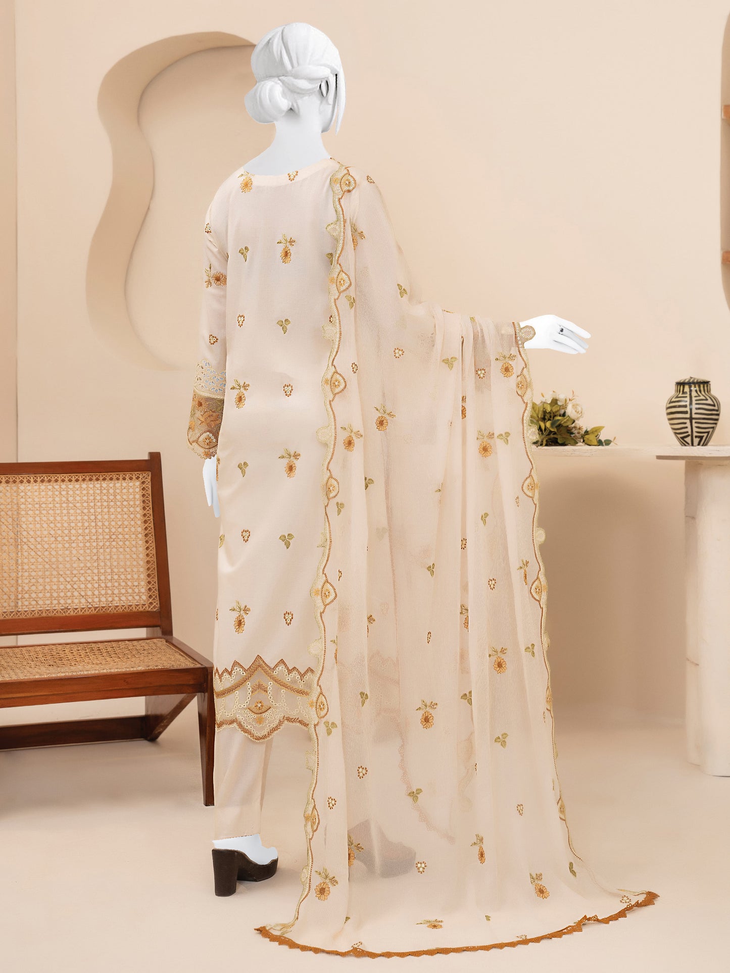 Embroidered Lawn Stitched 3-Pc