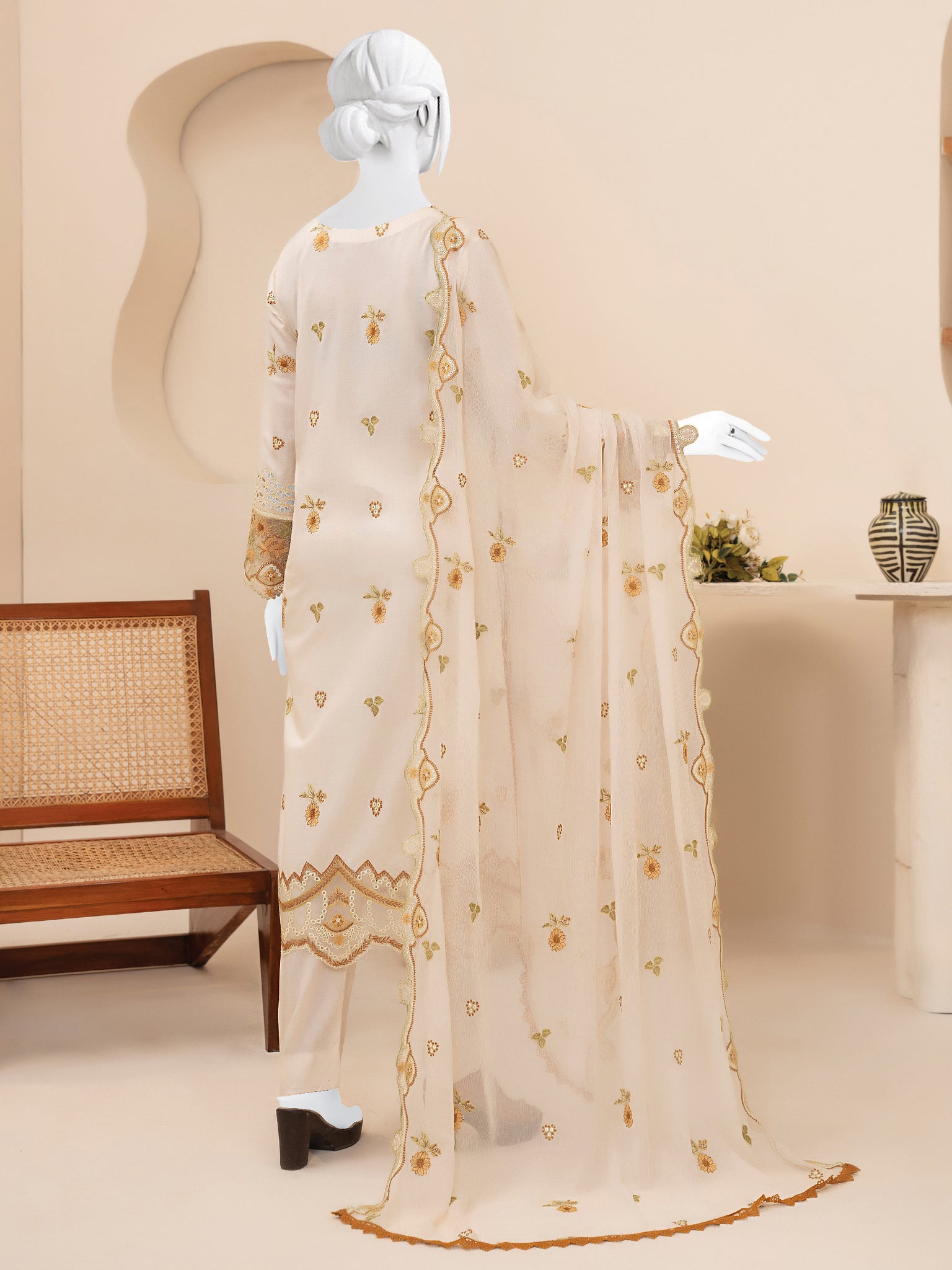 Embroidered Lawn Stitched 3-Pc