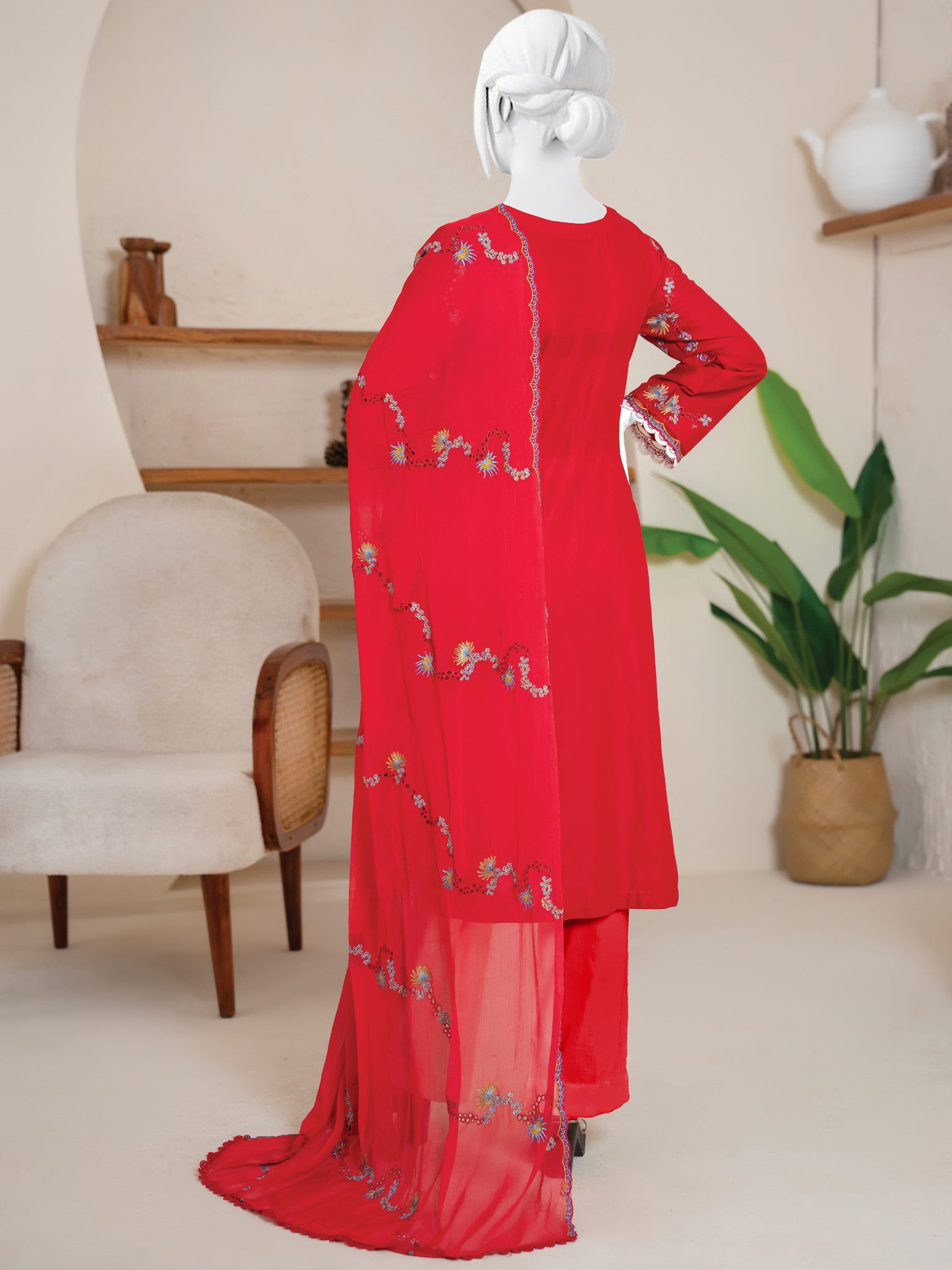 Embroidered Lawn Stitched 3-Pc