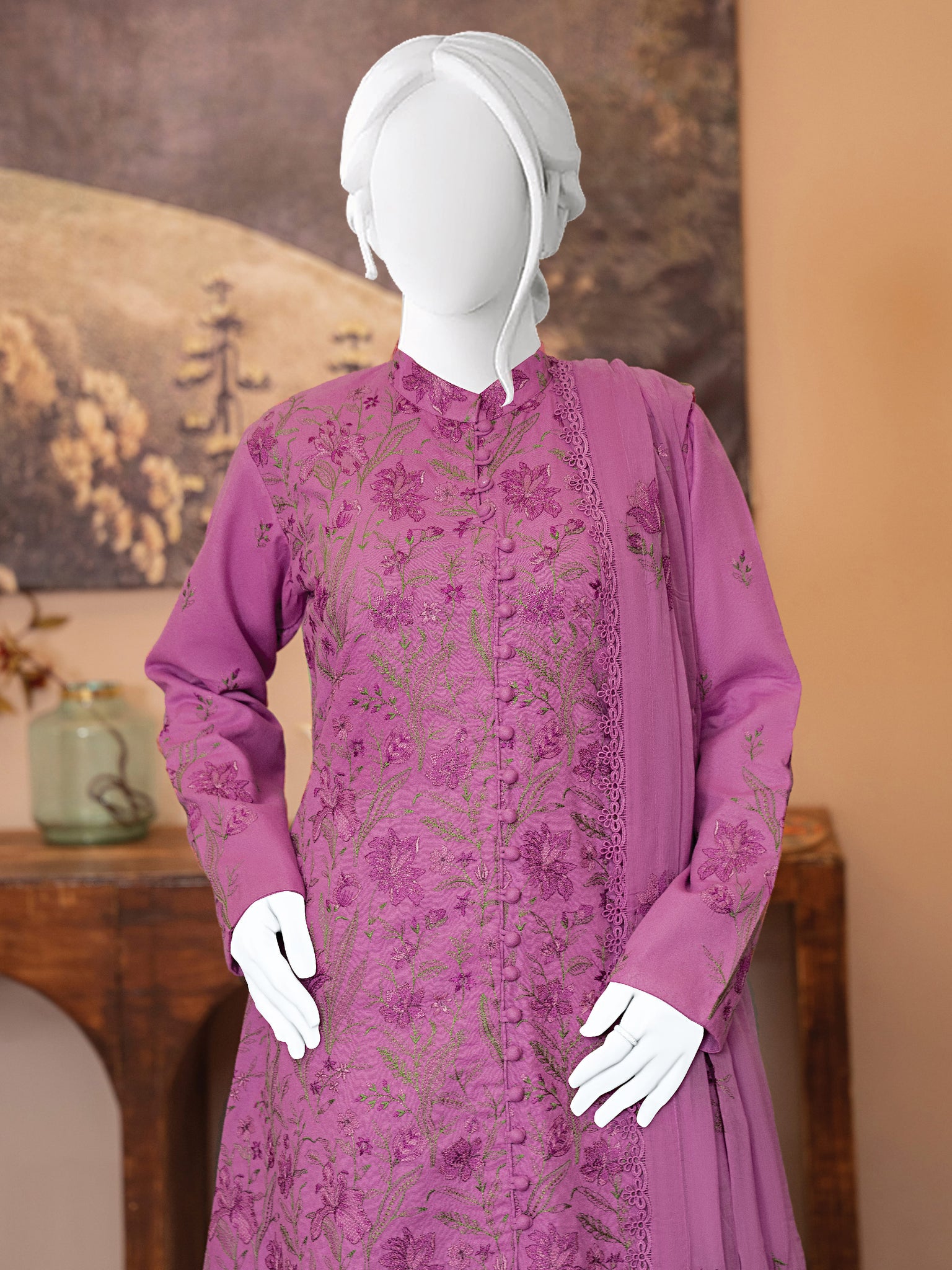 Embroidered Karandi