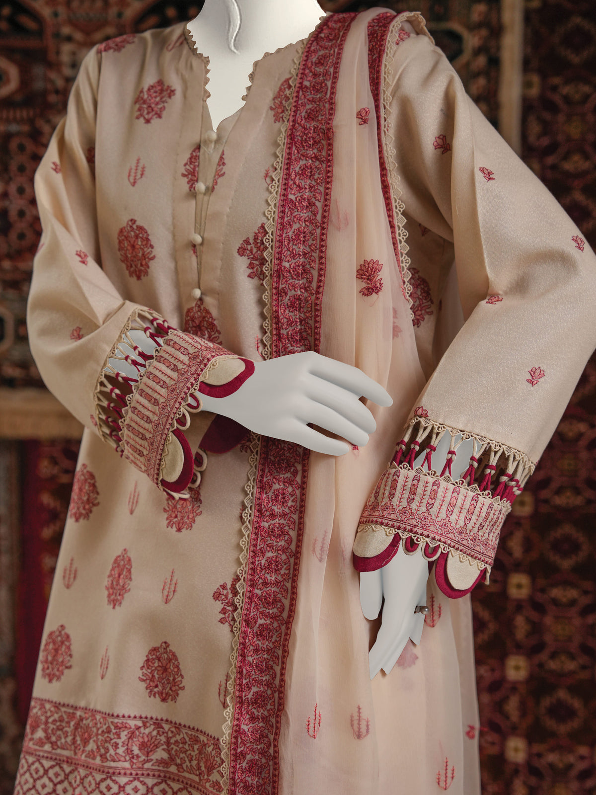 Embroidered Karandi