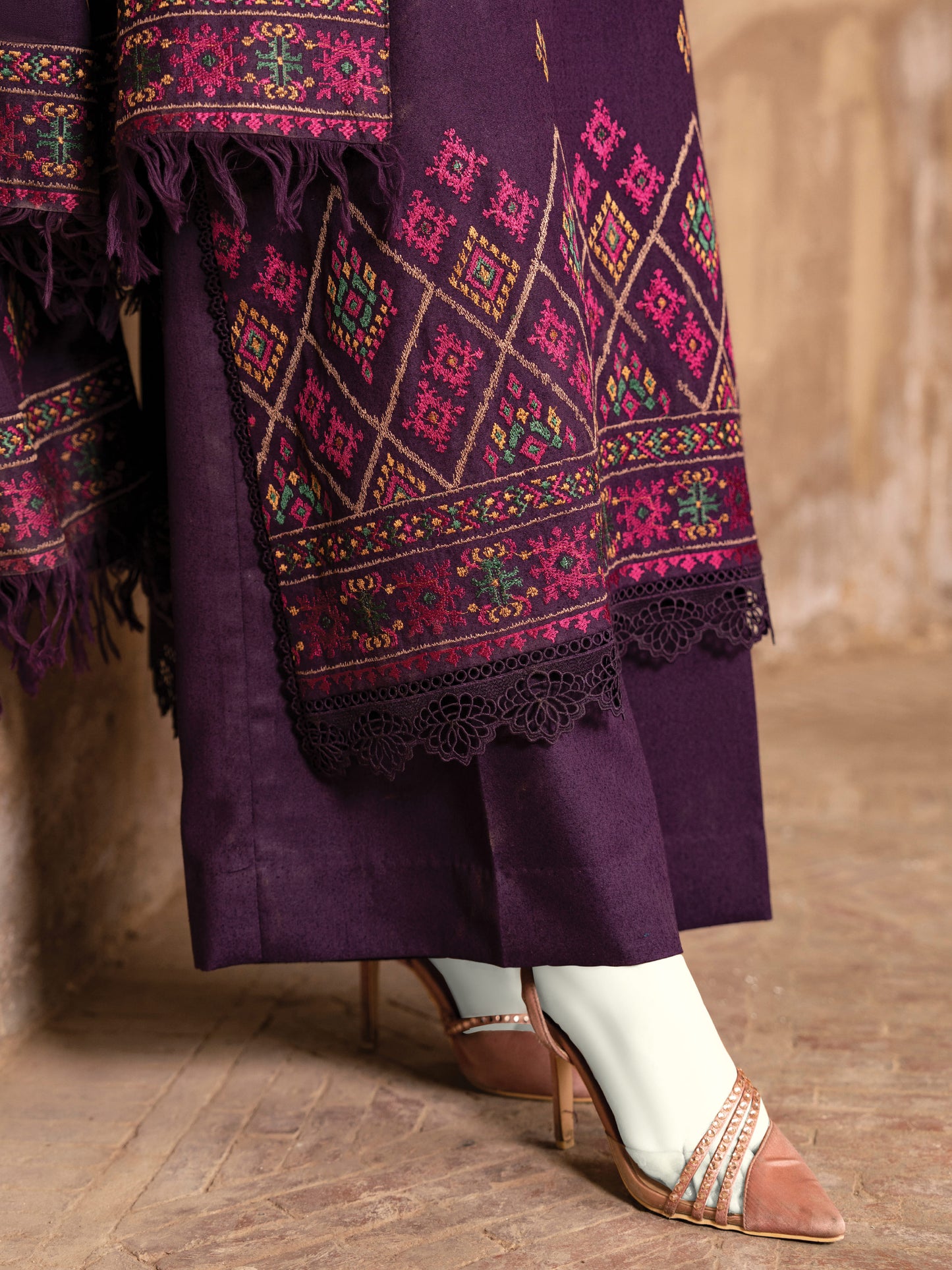 Embroidered Karandi