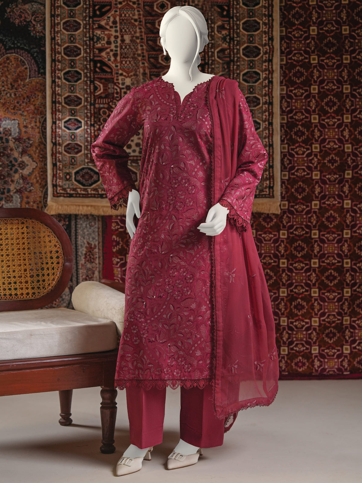 Embroidered Karandi