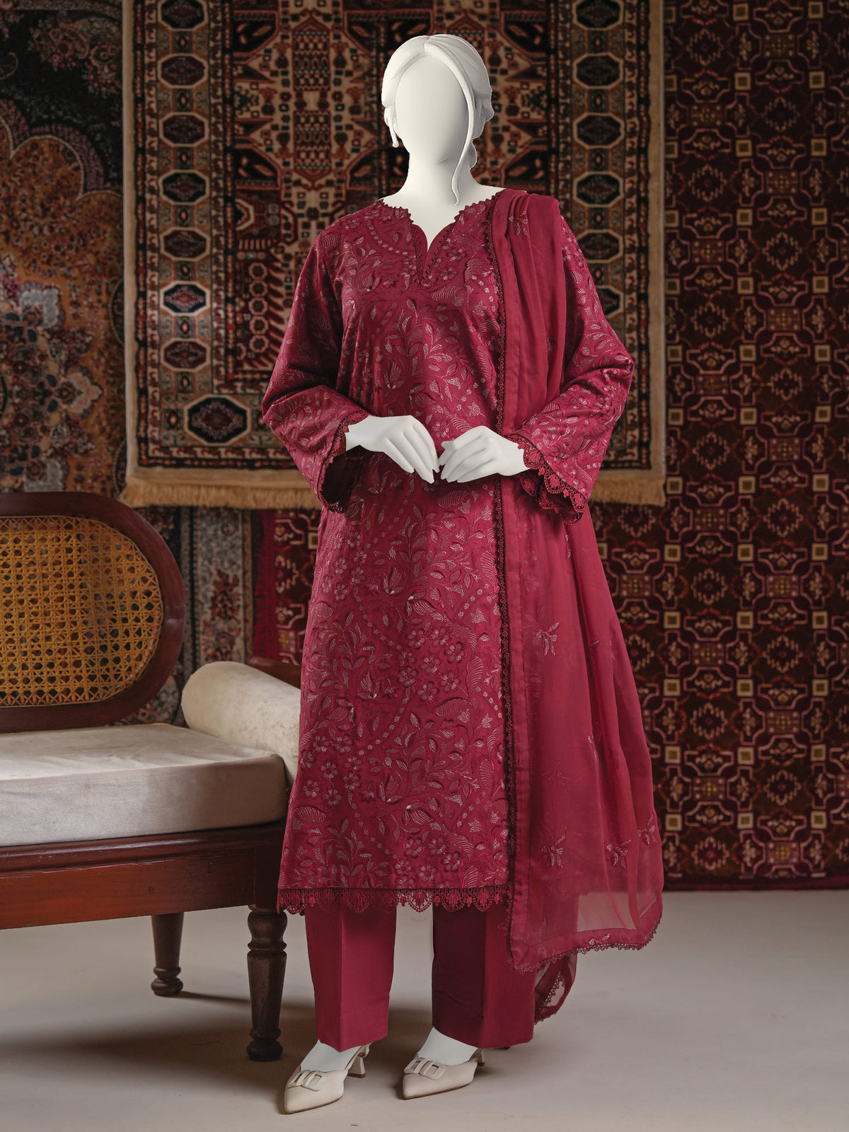 Embroidered Karandi