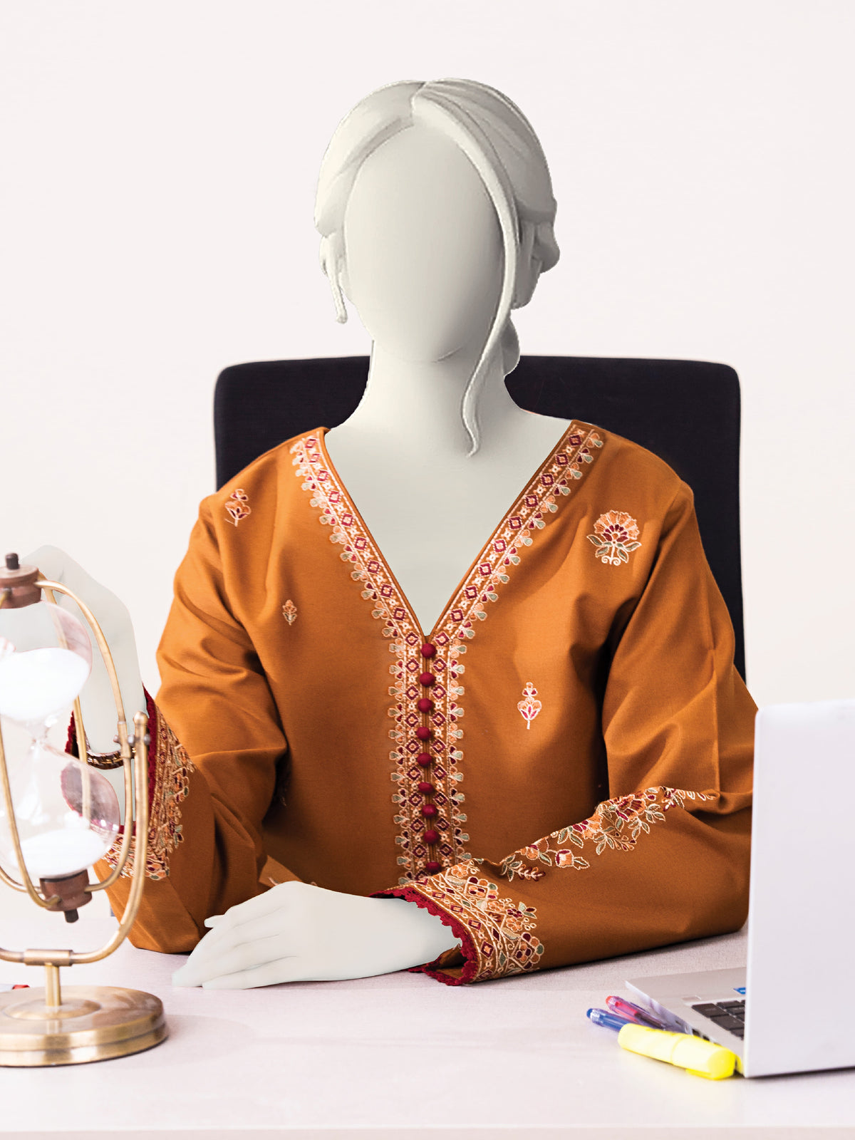 Embroidered Khaddar | Stitched