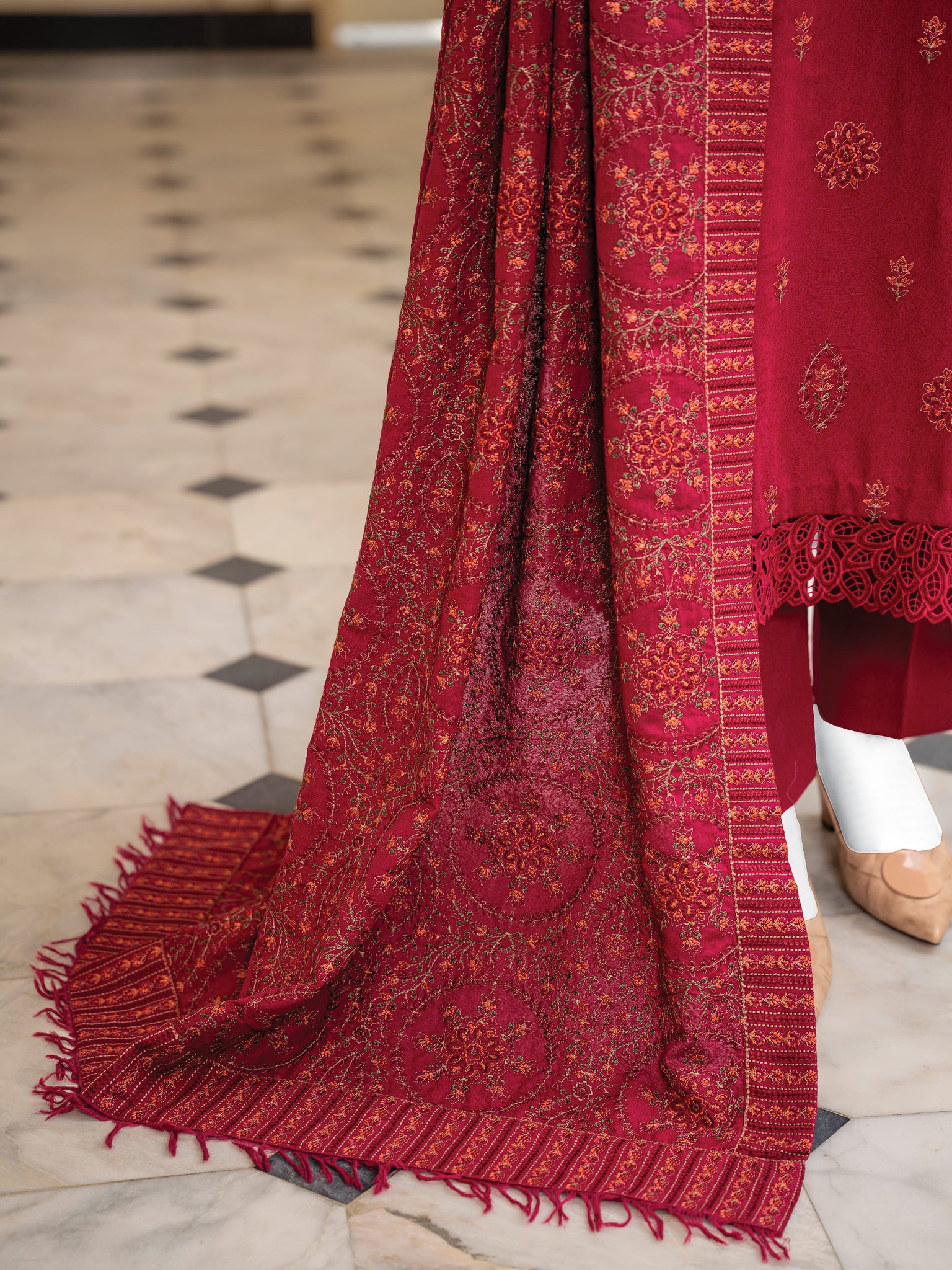 Embroidered Karandi