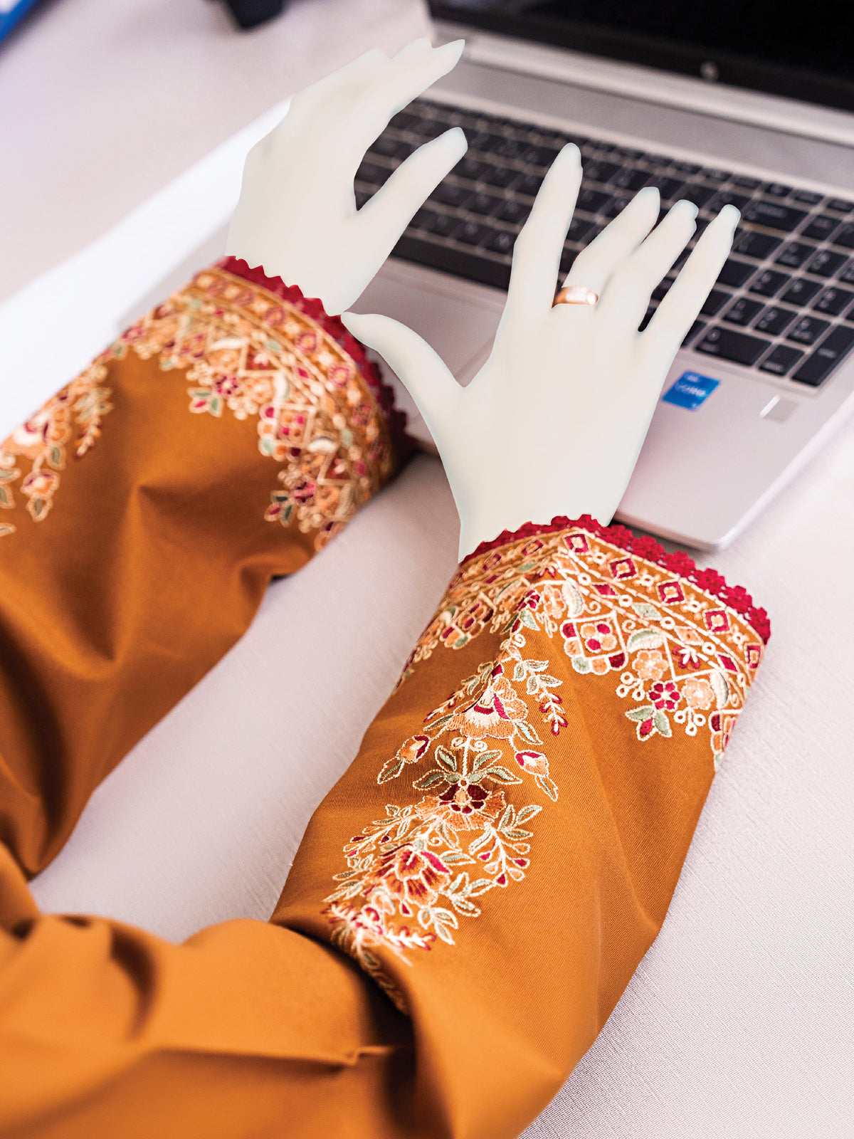Embroidered Khaddar | Stitched