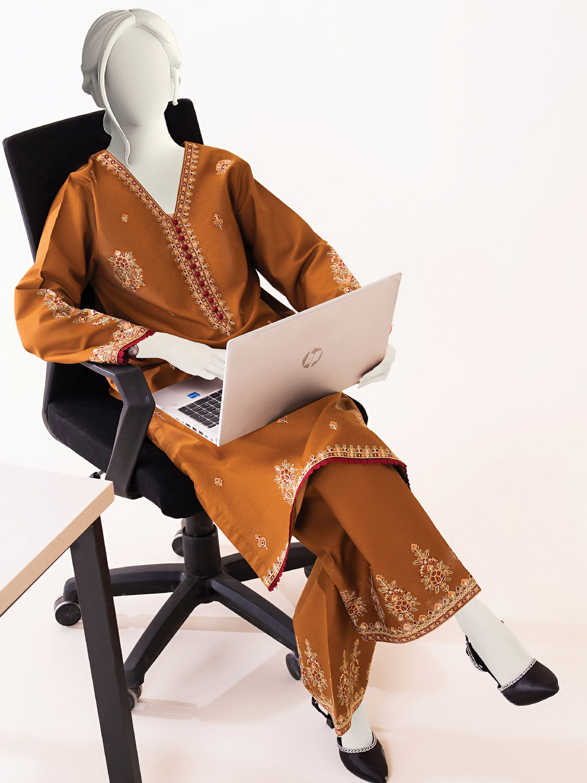 Embroidered Khaddar | Stitched