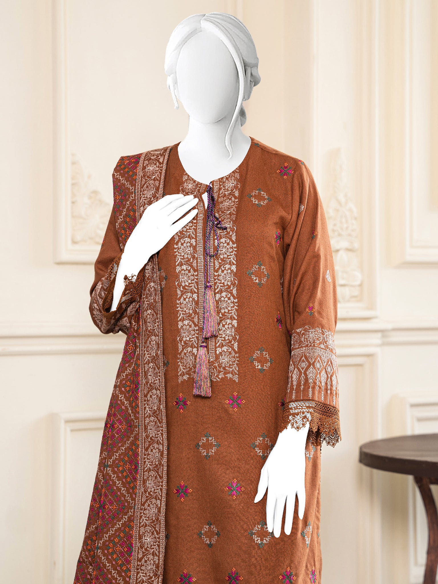 Embroidered Karandi