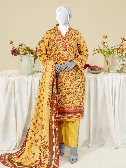 Printed Metallic Khaddar