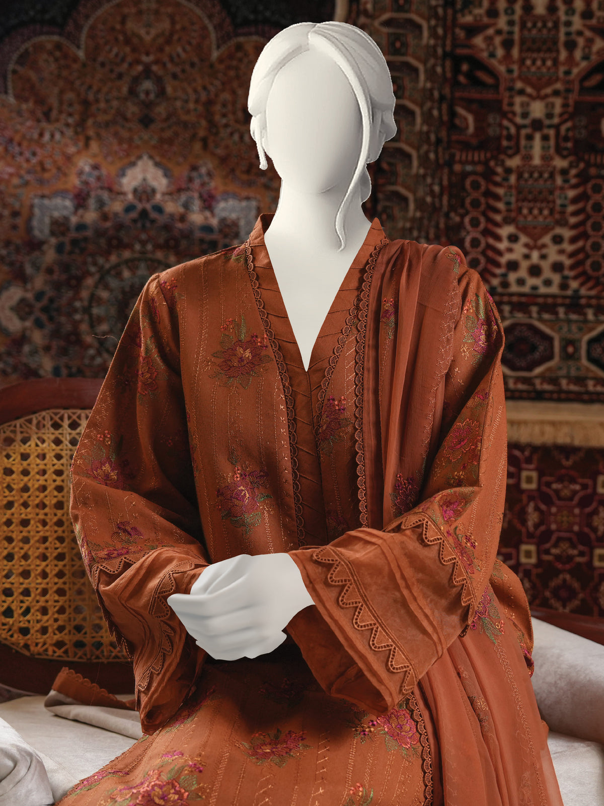 Embroidered Karandi
