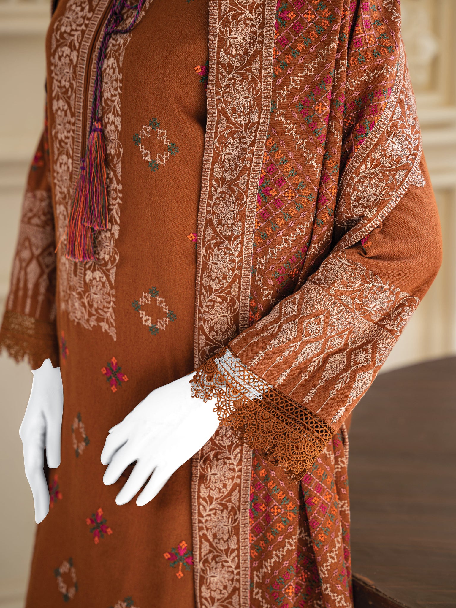 Embroidered Karandi