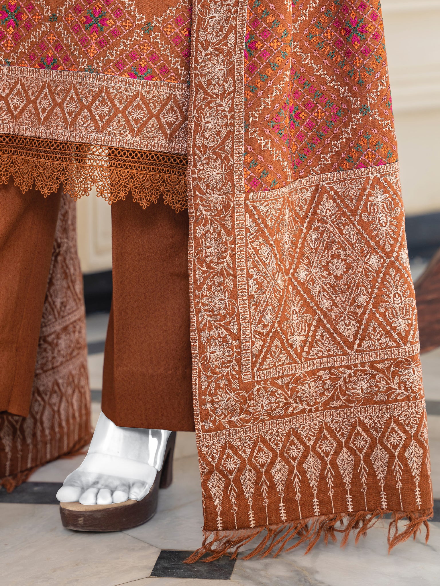 Embroidered Karandi