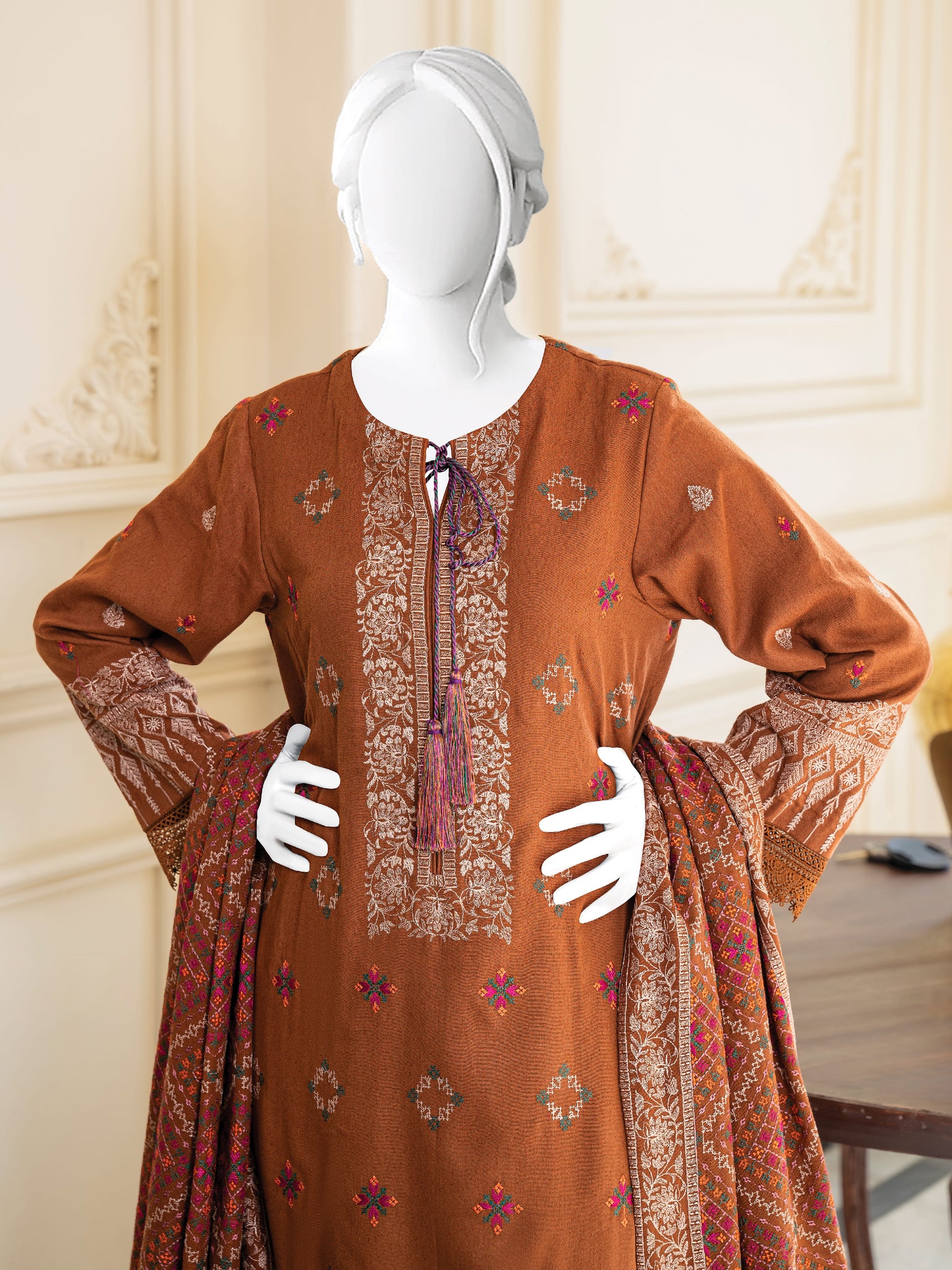 Embroidered Karandi