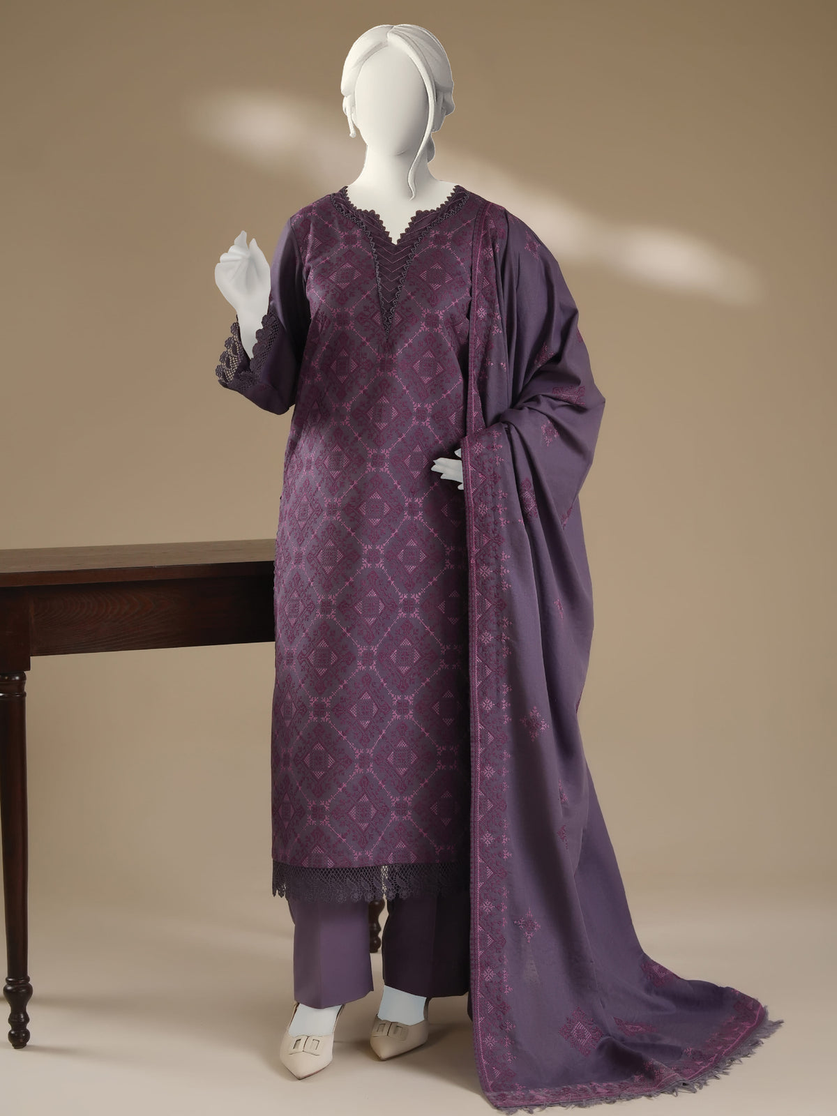 Embroidered Karandi
