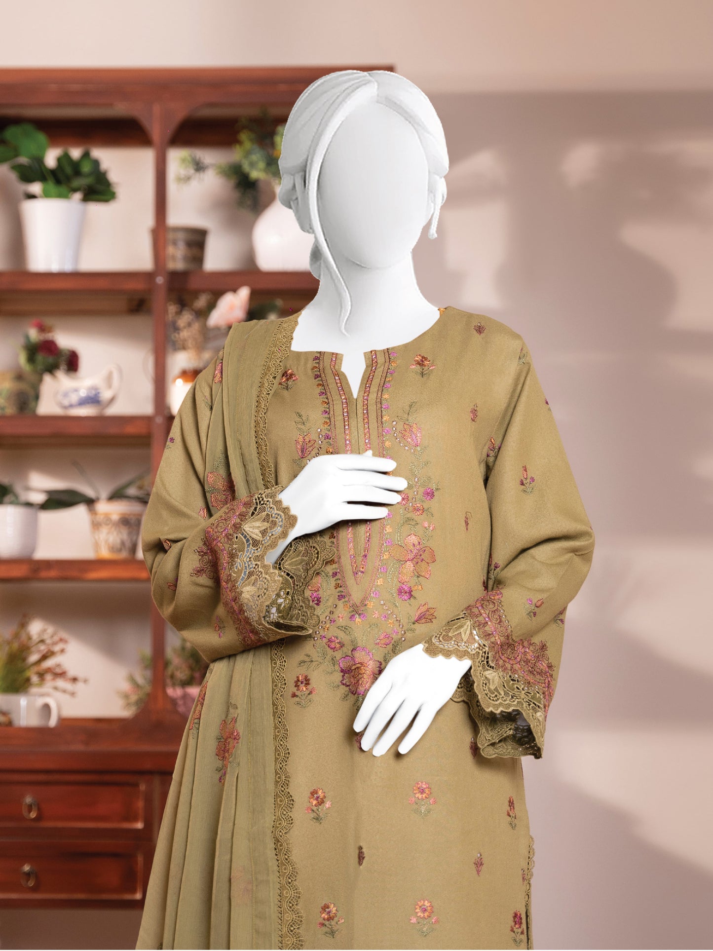 Embroidered Karandi