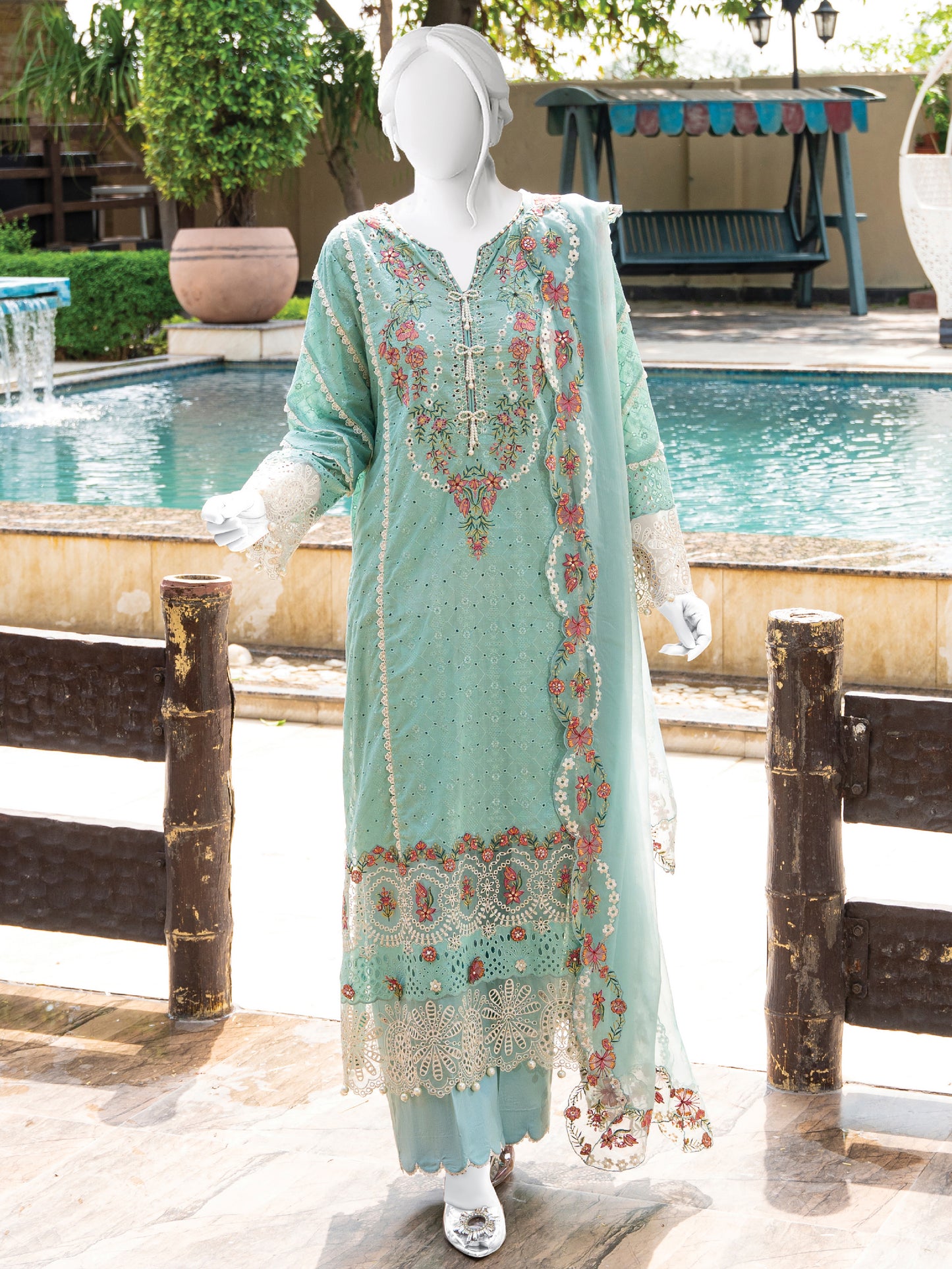 Embroidered Lawn Stitched 3-Pc