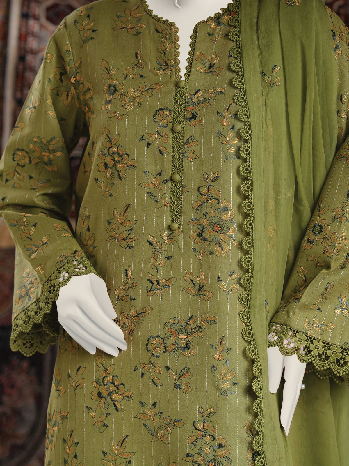 Embroidered Karandi