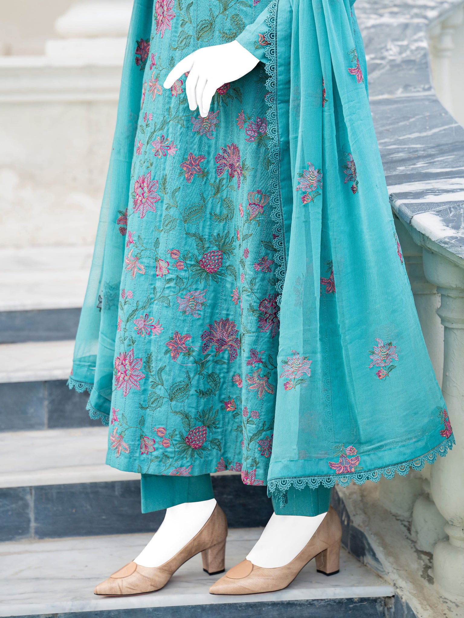 Embroidered Karandi