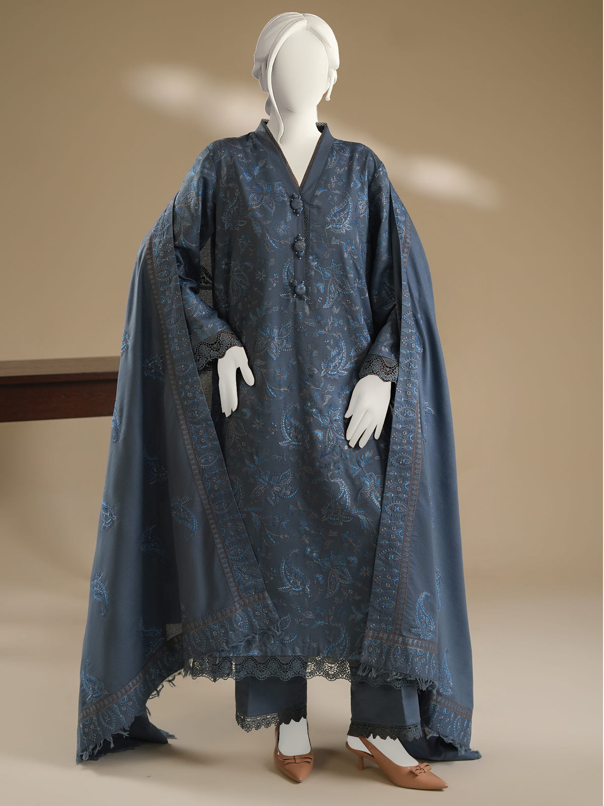 Embroidered Karandi