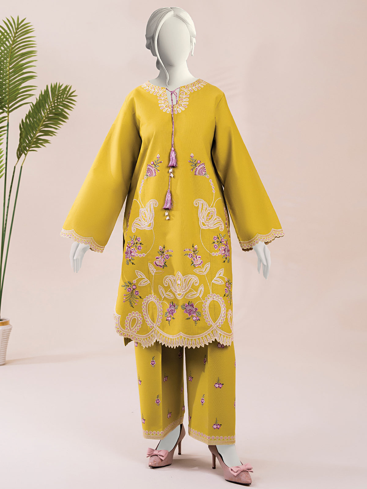 Embroidered Khaddar | Stitched