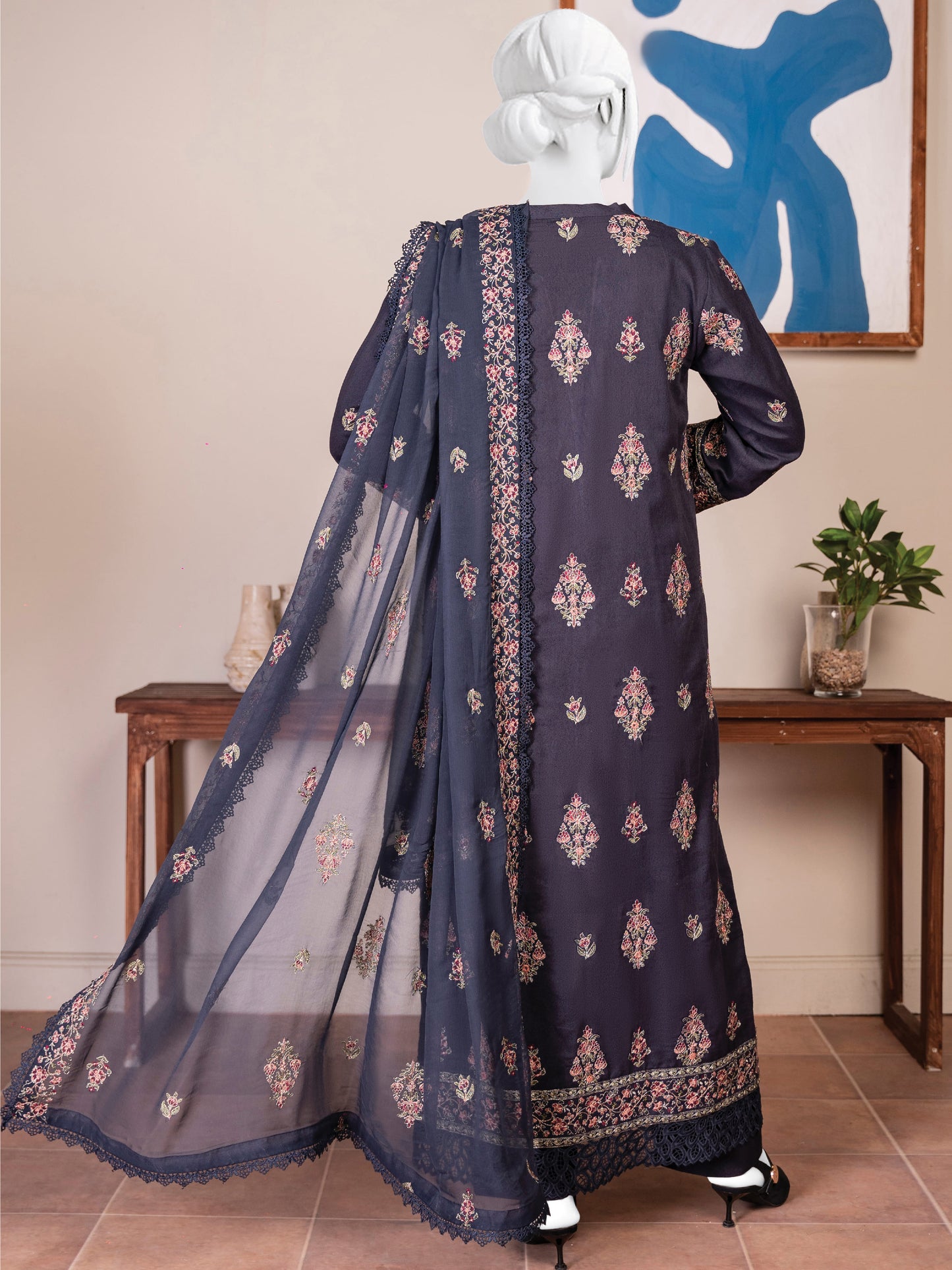 Embroidered Karandi