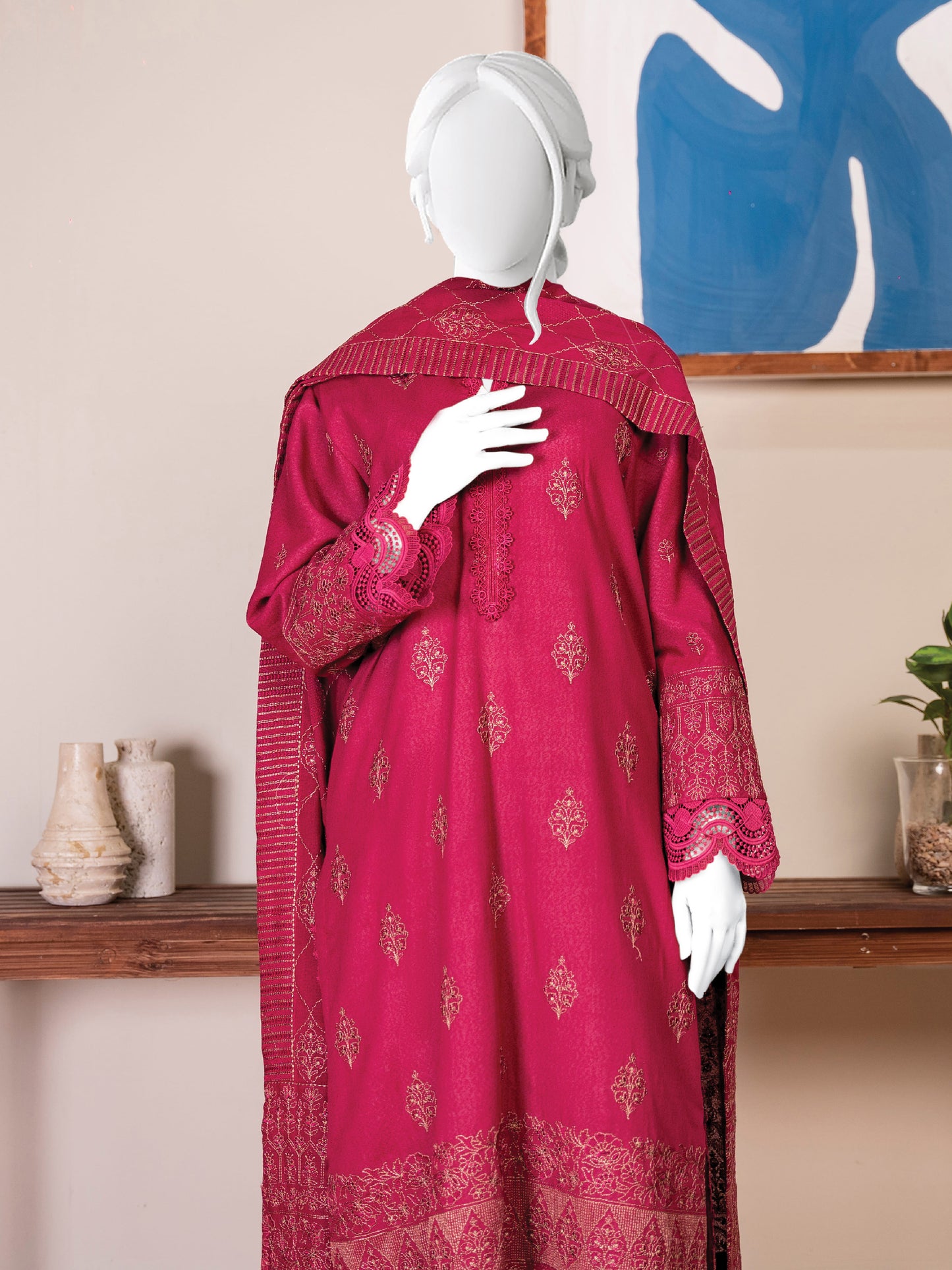 Embroidered Karandi