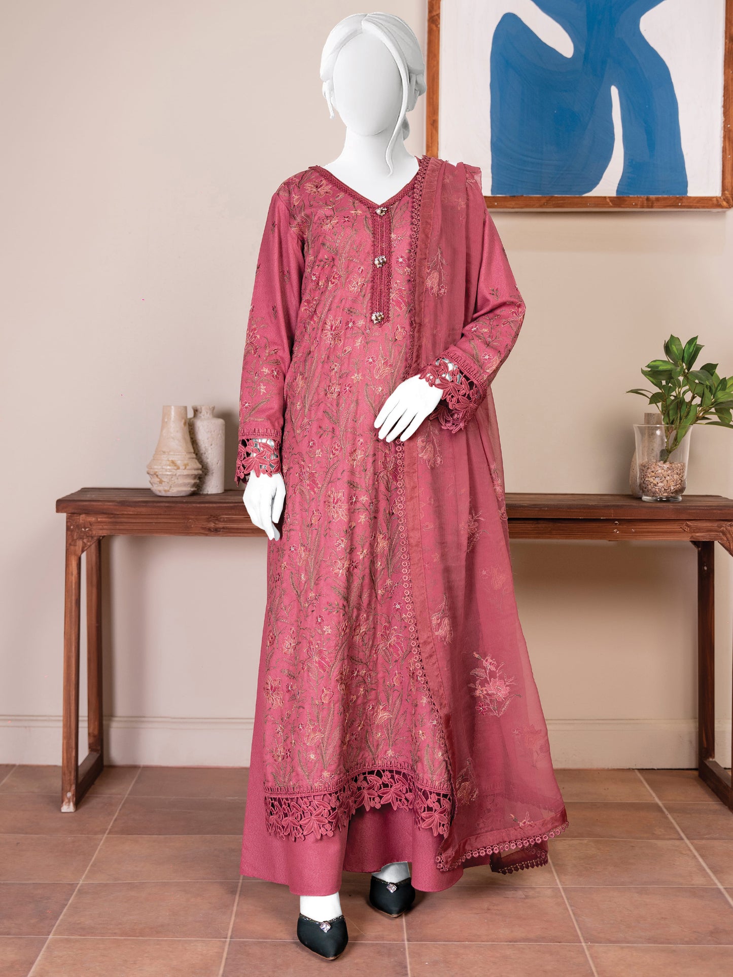 Embroidered Karandi