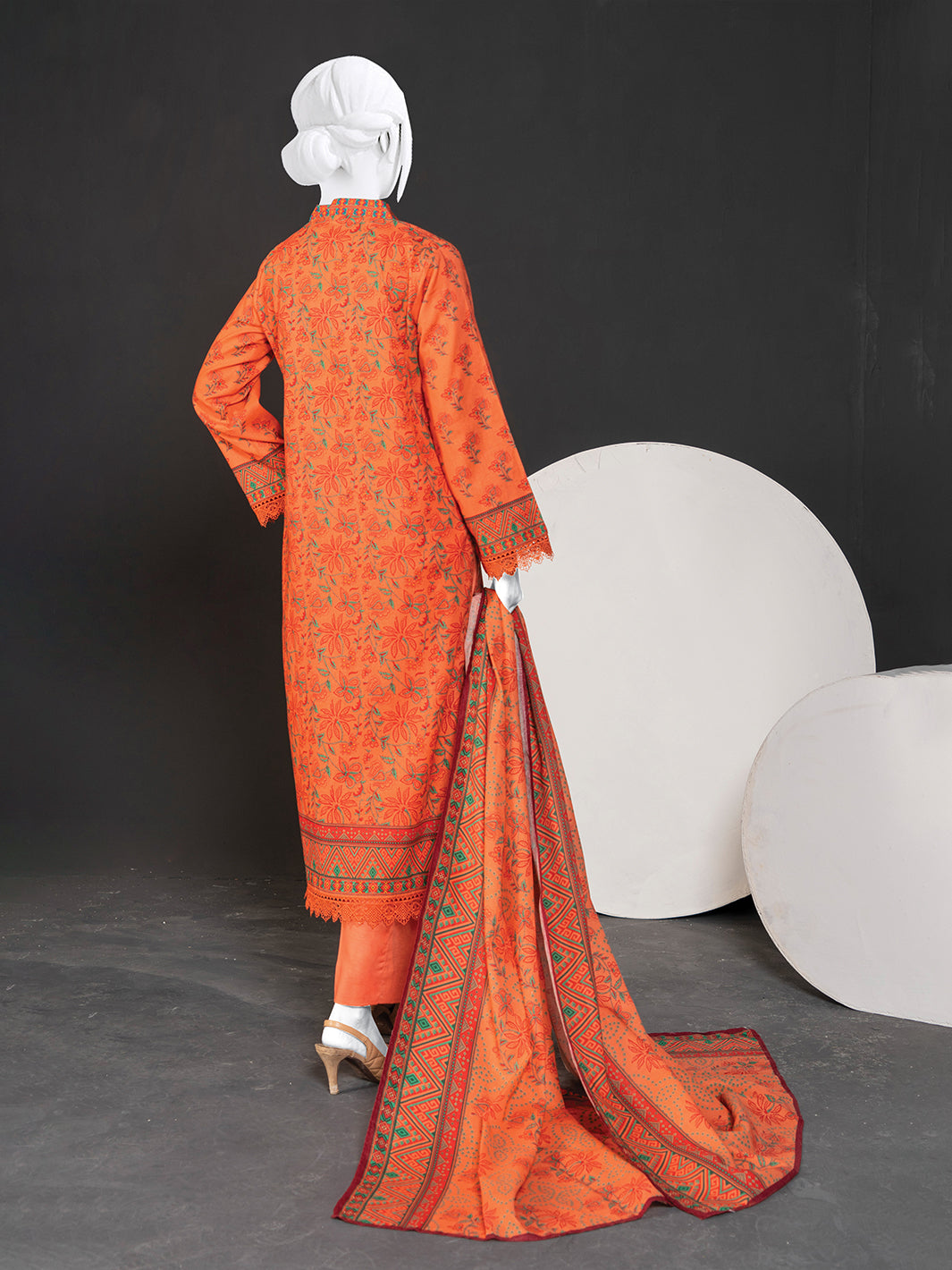 Printed Metallic Khaddar