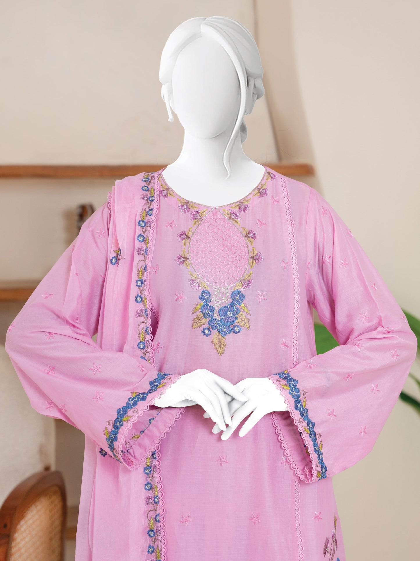 Embroidered Lawn Stitched 3-Pc