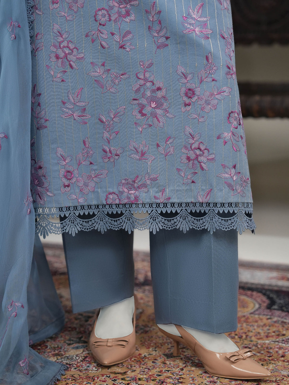 Embroidered Karandi