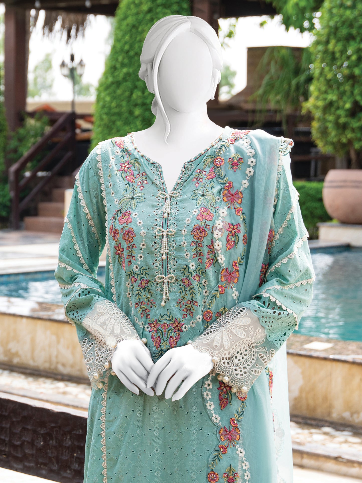Embroidered Lawn Stitched 3-Pc