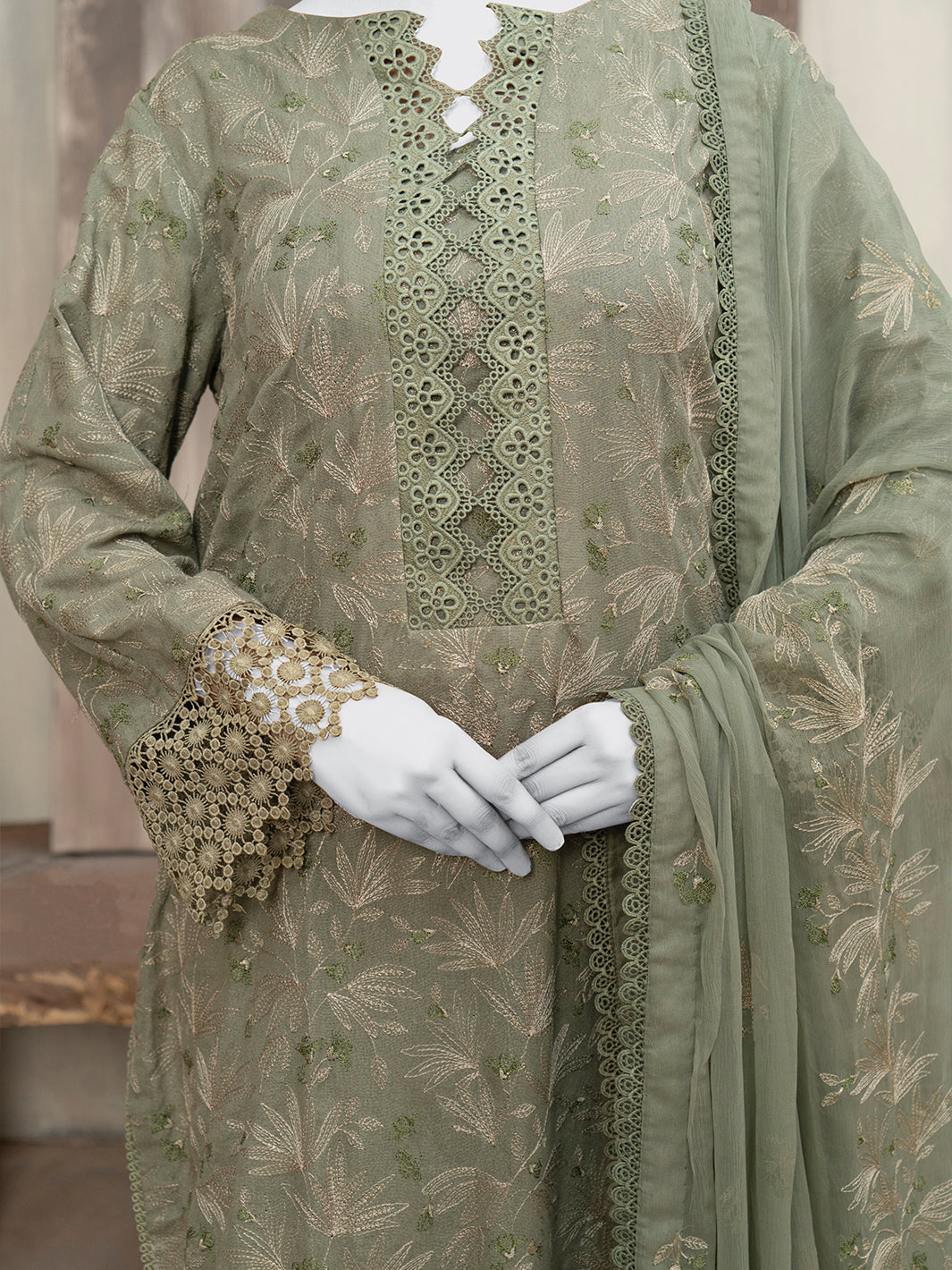 Embroidered Karandi