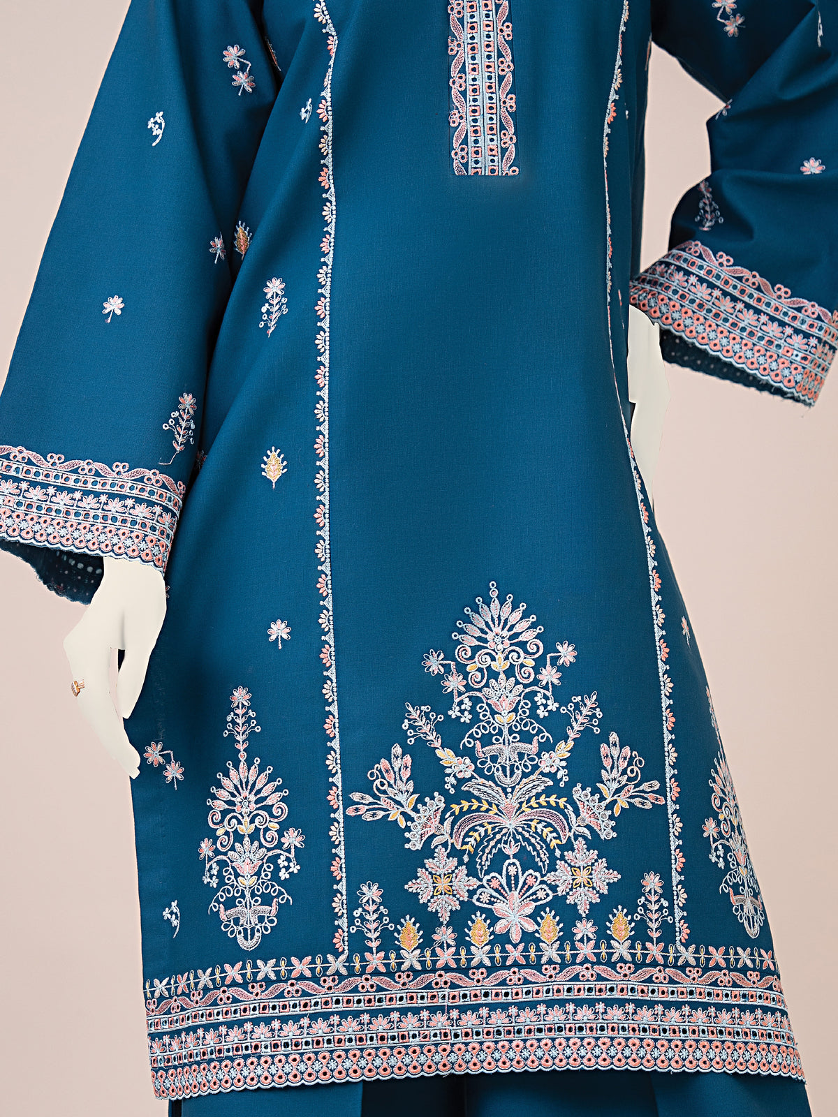 Embroidered Khaddar | Stitched