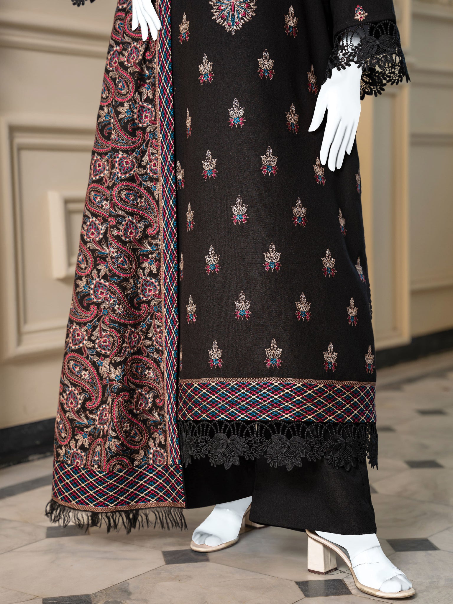 Embroidered Karandi