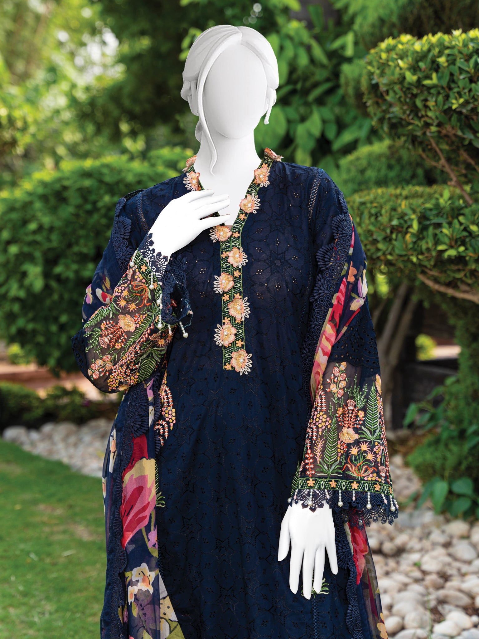 Embroidered Lawn Stitched 3-Pc