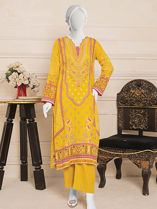EMB/Printed Lawn 2PC Stitched