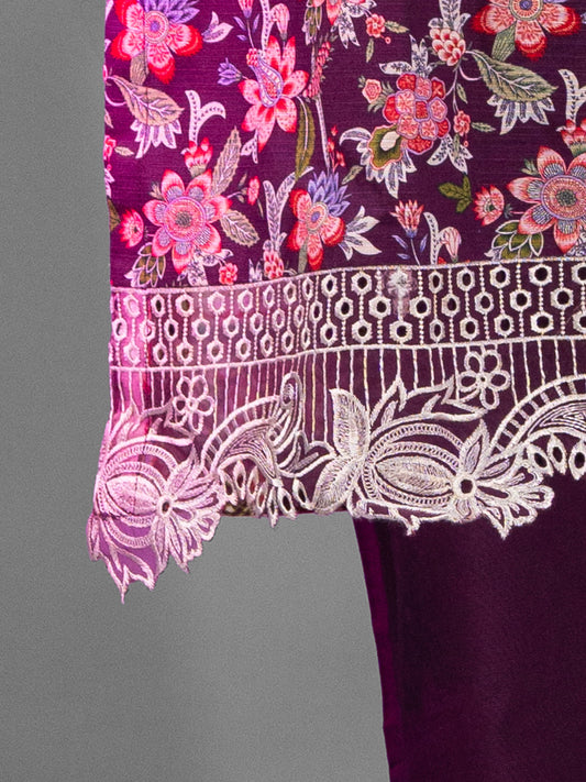 2-Piece Embroidered Khaddar Stitched