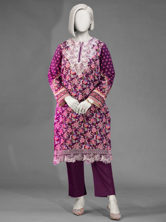 2-Piece Embroidered Khaddar Stitched