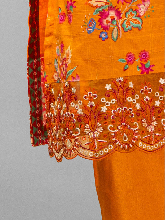 2-Piece Embroidered Khaddar Stitched