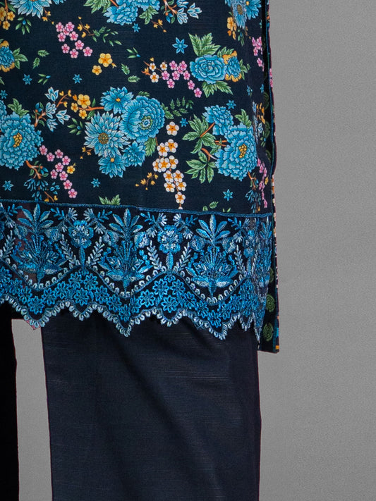 3-Piece Embroidered Khaddar Stitched