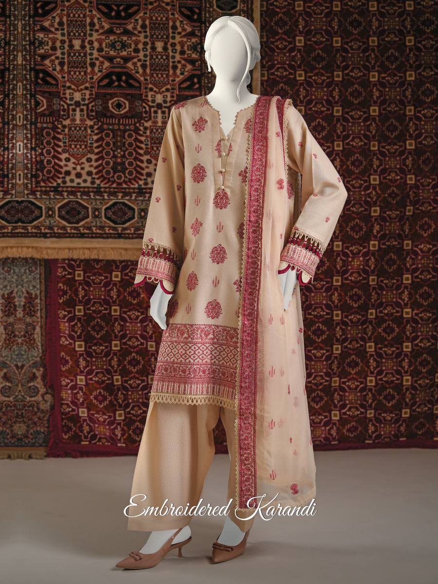 Embroidered Karandi