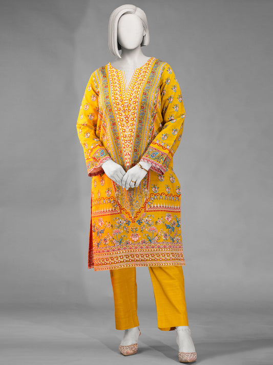 2-Piece Embroidered Khaddar Stitched